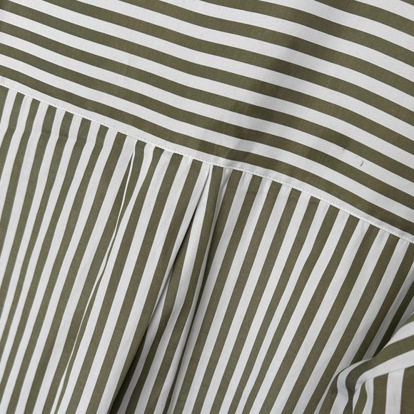 Zara Olive and White Striped Shirt - Picture 4 of 4